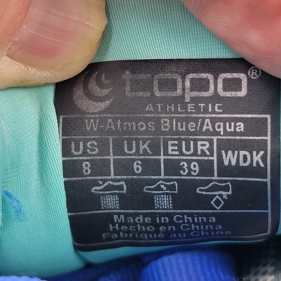 Topo Atmos Blue Aqua Womens 8 - Picture 10 of 10
